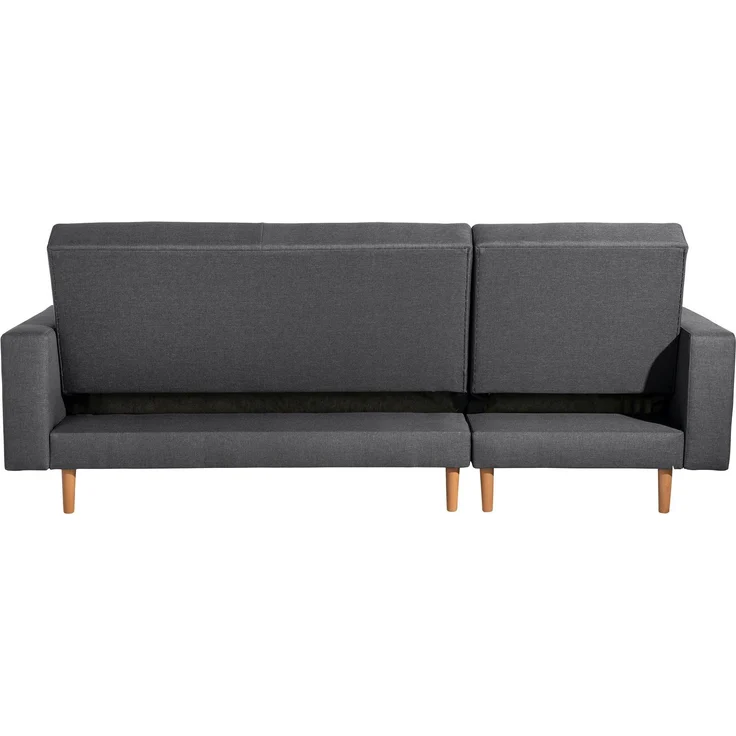 Funktionssofa mit Hocker Kattie Flachgewebe graphit – Bild 10