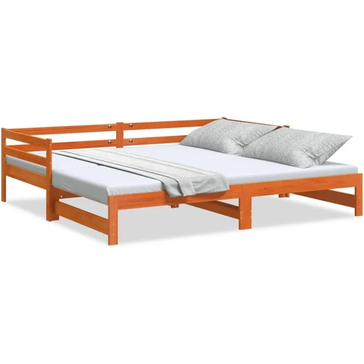 vidaXL Tagesbett Ausziehbar ohne Matratzen 90x190 cm Massivholz 847160 – Bild 1