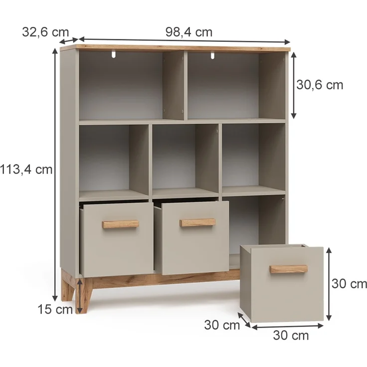 Kinderregal Malia Cashmere/Artisan 98.4 x 113.4 cm Vitalispa – Bild 2