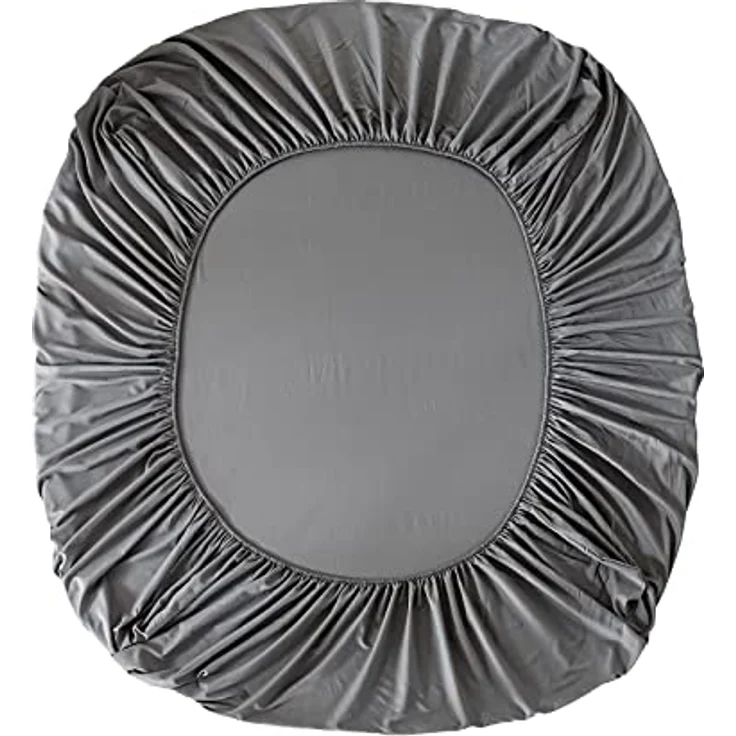 KONO Bedding Spannbettlaken - Gebürstete Mikrofaser Spannbetttuch - 30 cm Tiefe Tasche (Grau, 180x200 cm) BS-3 180 GY – Bild 6