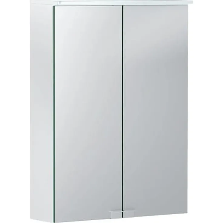 Geberit Option Basic Spiegelschrank mit Beleuchtung, zwei Türen, Breite 50cm, 500257001 - 500.257.00.1