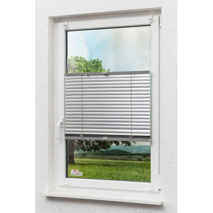 Klemmjalousie aus Alu (B x H) 60cm * 130cm in silber, frei verschiebbar