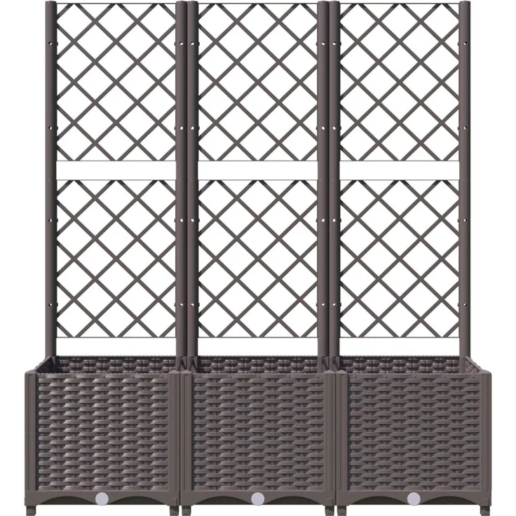 vidaXL Garten-Pflanzgefäß mit Spalier Braun 120 x 40 x 136 cm PP 318263 – Bild 3