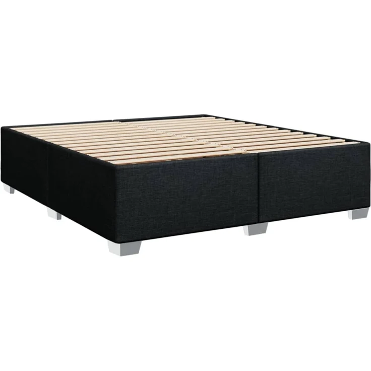 vidaXL Bettgestell ohne Matratze Schwarz 200x200 cm Stoff 3284501 – Bild 2