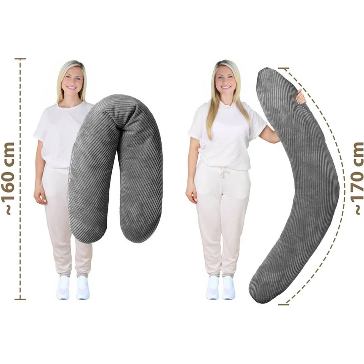 Amilian Stillkissenbezug 170 cm - Kissenbezug für Schwangerschaftskissen, Seitenschläferkissen, weicher und pflegeleichter Bezug - ideal als Ersatzbezug – Bild 3