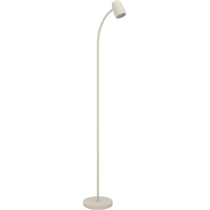 EGLO Stehlampe Carlo, Lampe Wohnzimmer mit Flexarm, Standleuchte schwenkbar aus Metall in Sandfarben, Leselampe mit E14 Fassung, H 170 cm – Bild 5