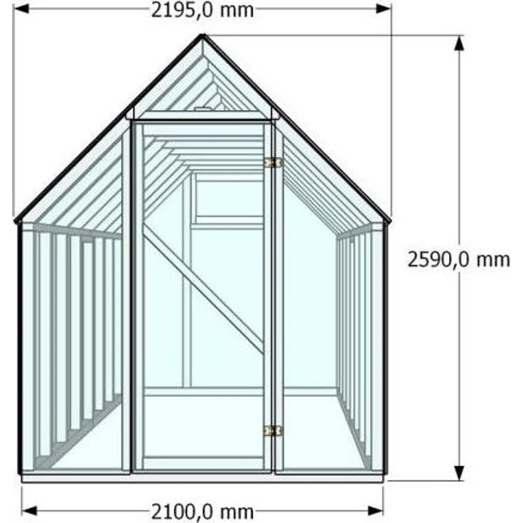 Gewächshaus Greenline Basic 4,3 m² – Bild 5
