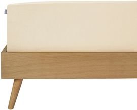 Schiesser Spannbettlaken Elli – 100 x 200 cm, Creme