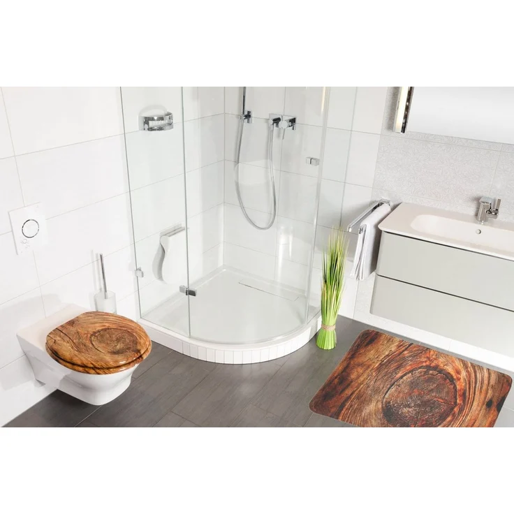 Sanilo Badematte Rustikal, 50 x 80 cm, sehr weich, rutschfest, waschbar und schnelltrocknend, 100% Polyester – Bild 2