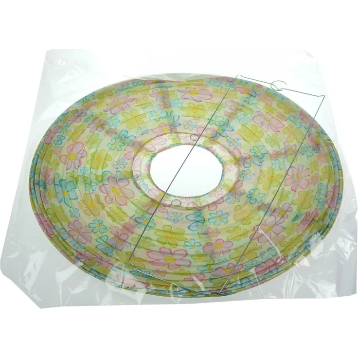 Papier Lampenschirm fürs Kinderzimmer mit fröhlichem Blumen Motiv Ø 40cm – Bild 3