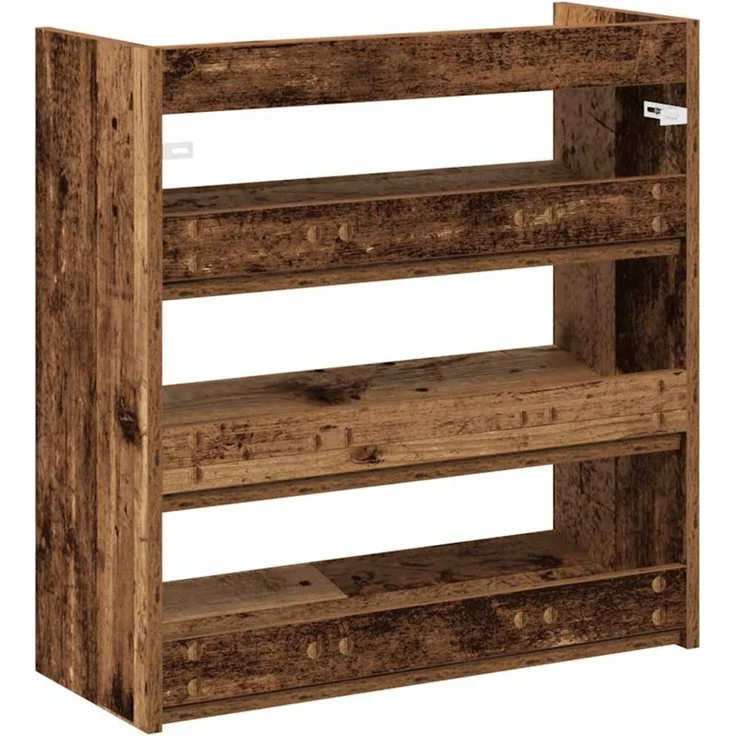 vidaXL Schuhregal Altholz-Optik 60x25x62 cm Holzwerkstoff 859894 – Bild 5