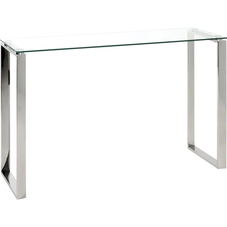 Konsolentisch aus Glas/ Metall, ca. 120x40 cm
