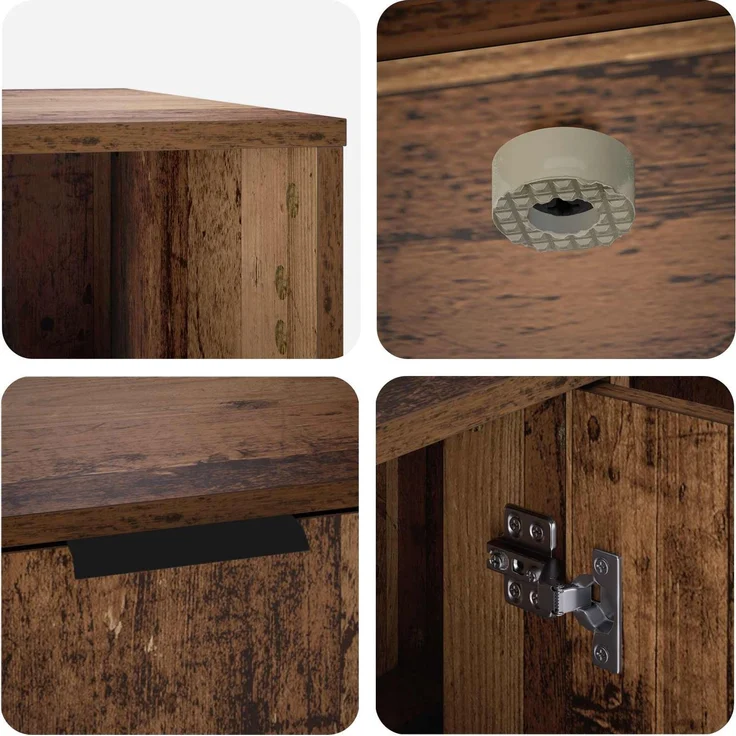 vidaXL Katzenkiste Möbel Altholz 100 x 49 x 45 cm Holzwerkstoff 8014757 – Bild 9