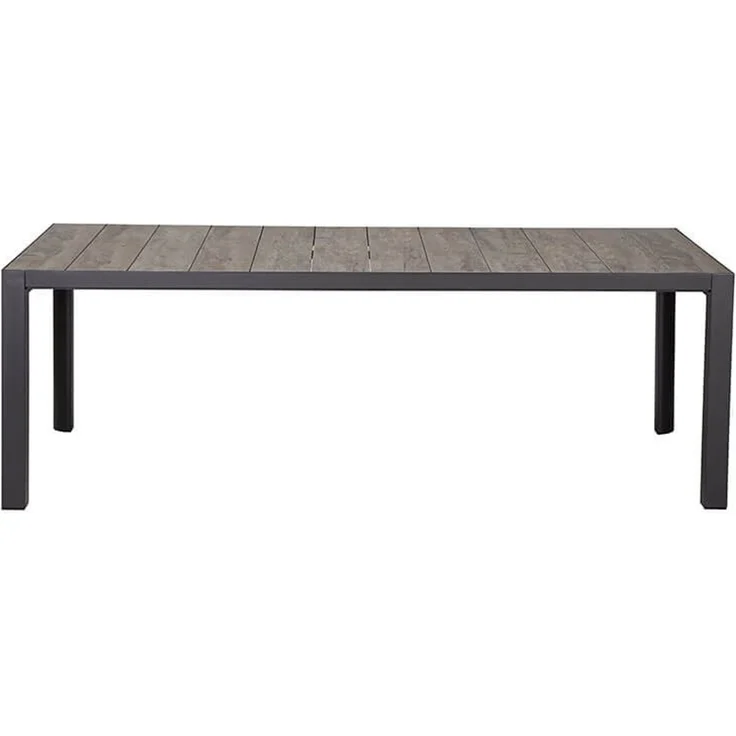 Siena Garden Silva Dining Tisch 220x100 cm ? Aluminium (matt anthrazit) & Keramikplatte (washed grey – Bild 2