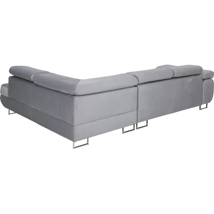 Ecksofa in L-Form Mediolan, L-förmige Eckcouch mit Schlaffunktion, ausziehbares Sofa, 1 Bettzeugbehälter, verstellbare Kopfstützen, (Monolith 37), 72x201 cm – Bild 4