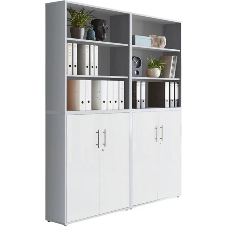 moebel-dich-auf Aktenschrank TABOR 11 (Aktenregale/Aktenschränke ideal für DIN A4 Ordner inkl. 2 Einlegeböden, Büroschrank abschließbar mit Griffen aus Edelstahl) Made in Germany – Bild 3