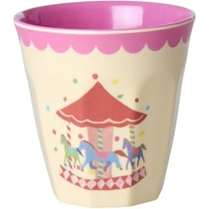 rice Kinderbecher Rice Melamin Becher 6er-SET Pink - Fun Fair Print 160ml, Melamin – Bild 6