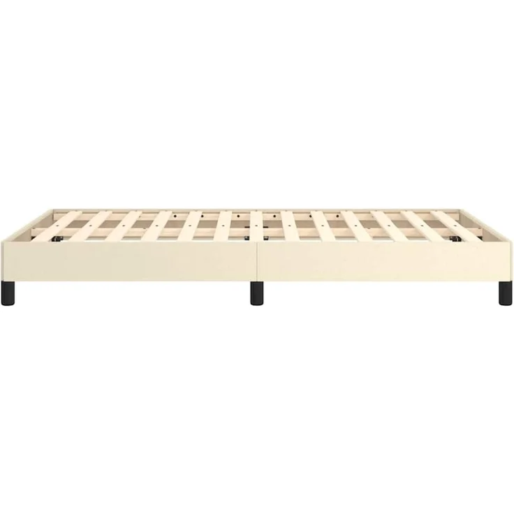 Einzelbettgestell Design für Erwachsene ohne Matratze Creme 120x190 cm Kunstleder d4264e – Bild 6