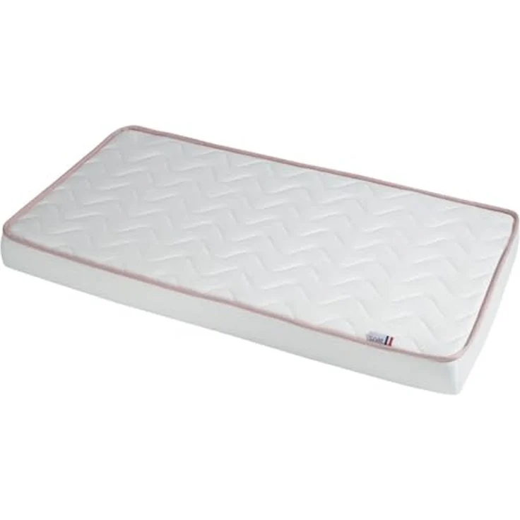 Tinéo – Babymatratze Wachstum 60 x 120 x 12 cm – Angepasst an das Wachstum des Babys – Fest – 2 schlafseiten: Dichte 16 kg/m³ und 24 kg/m³ – Keine Behandlung, Weiß – Bild 5