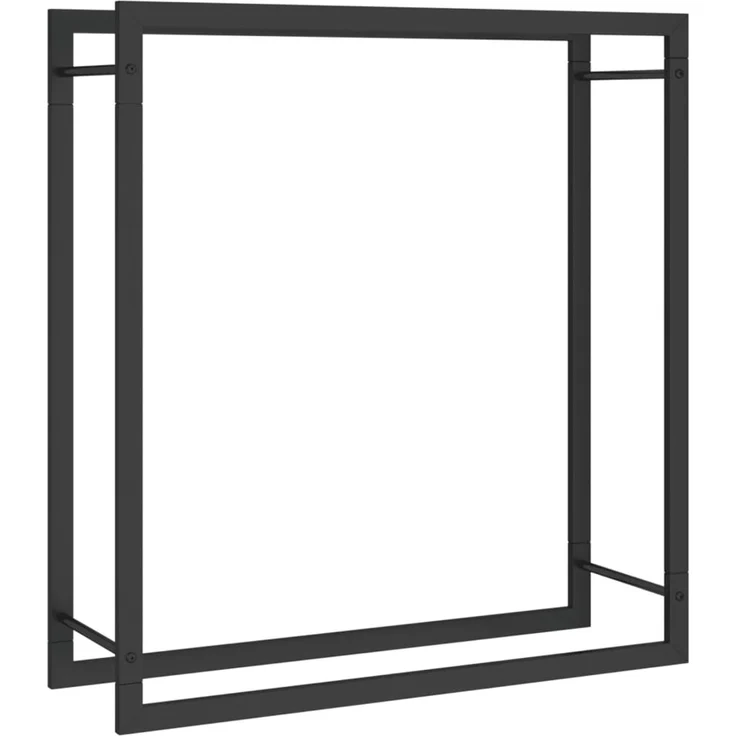 vidaXL Brennholzregal Mattschwarz 80x28x86 cm Stahl 350307 – Bild 2