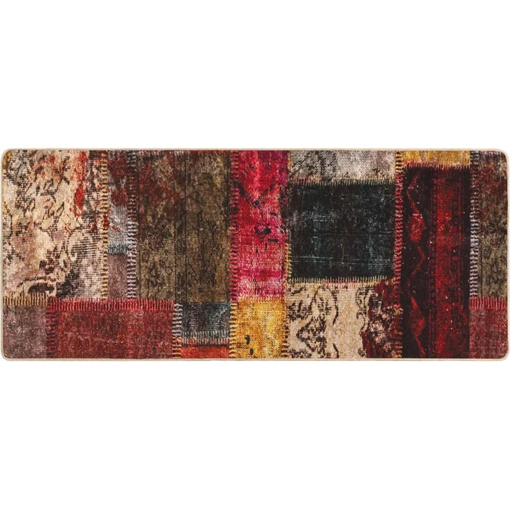 vidaXL Teppichläufer MARSA Mehrfarbig 200 x 100 cm Polyester und PVC 42023250 – Bild 2