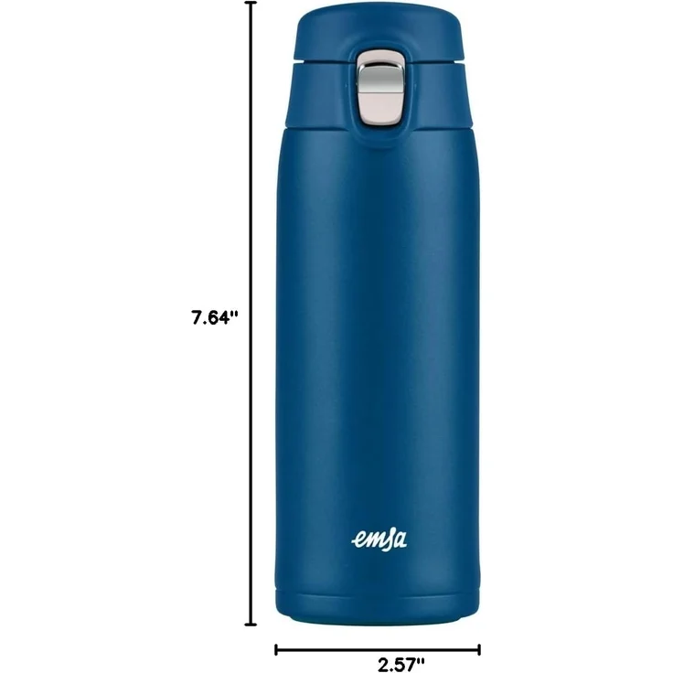 EMSA 'Travel Mug Light' Thermobecher, Edelstahl, blau, 400 ml – Bild 11