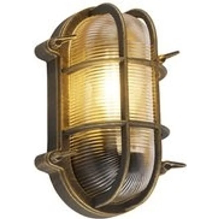 Qazqa Außen-Wandleuchte Nautica, ohne Leuchtmittel, E27, Gold/Messing, Industrie, Aluminium, 1-flammig – Bild 6