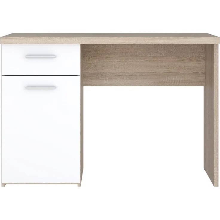 Schreibtisch >WINNIE> Sonoma Eiche Dekor / weiss - 110x76,3x60cm B/H/T – Bild 1