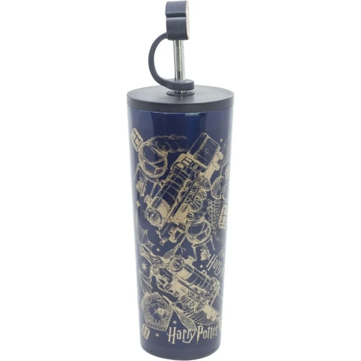 Harry Potter Edelstahl Thermobecher 770 ml mit Trinkhalm und Deckel – Bild 2