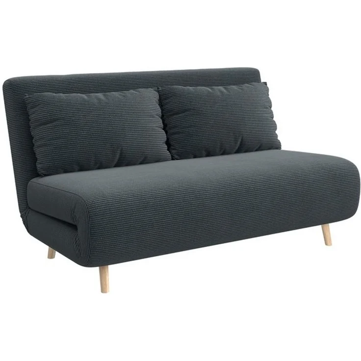 HOMCOM Schlafsofa 2-Sitzer-Sofa mit Bettfunktion, 2 Kissen, Polstersofa 1 Teile, für Wohnzimmer, Schlafzimmer, Dunkelgrau – Bild 4