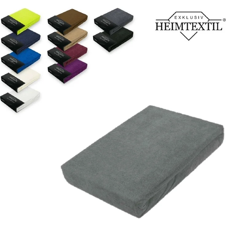 Frottee Spannbettlaken Premium Marke 60 - 70 x 140 cm Grau – Bild 5