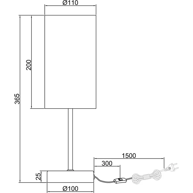 LED Tischlampe mit Stoffschirm Zebramuster, Höhe 36,5cm – Bild 7