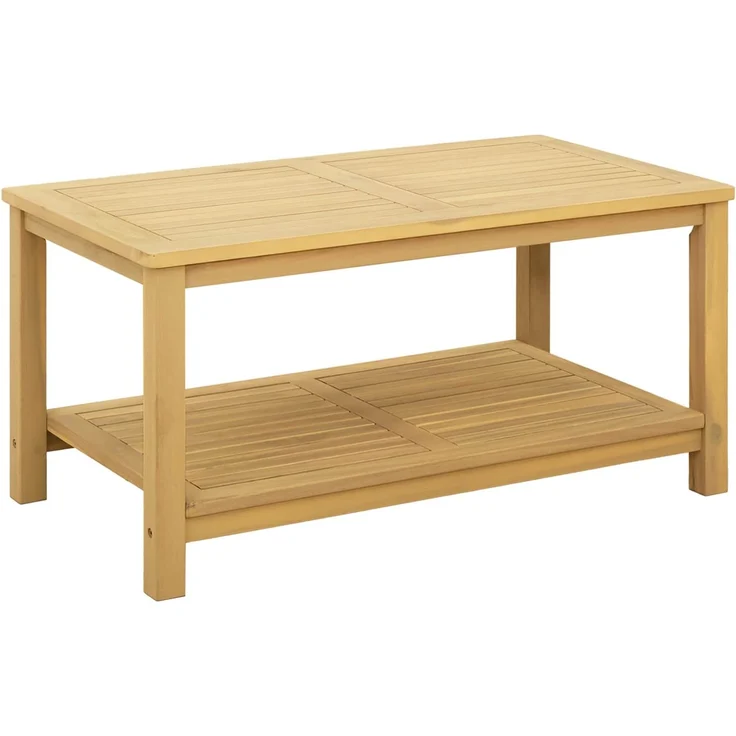 vidaXL Beistelltisch Öl-Natur 90 x 50 x 45 cm Massivholz Akazie 42026803 – Bild 2