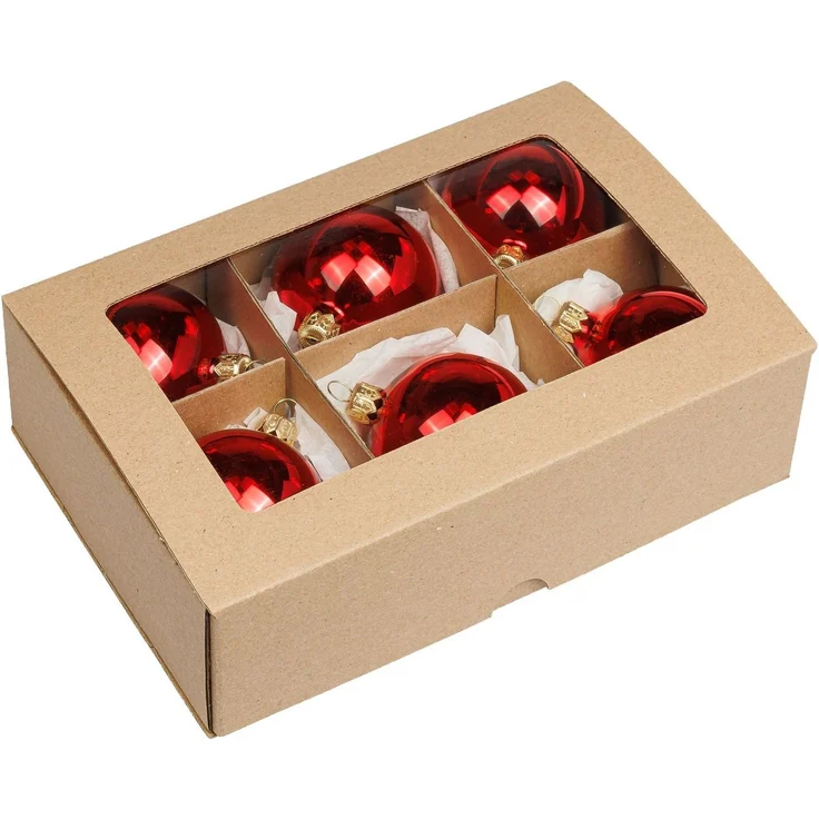 SIKORA Weihnachtsbaumkugel Kugeln Essentials aus Glas Hochglanz 6 Farben 3 Größen, Besondere Weihnachtskugeln für ein sinnliches Weihnachtsfest – Bild 3