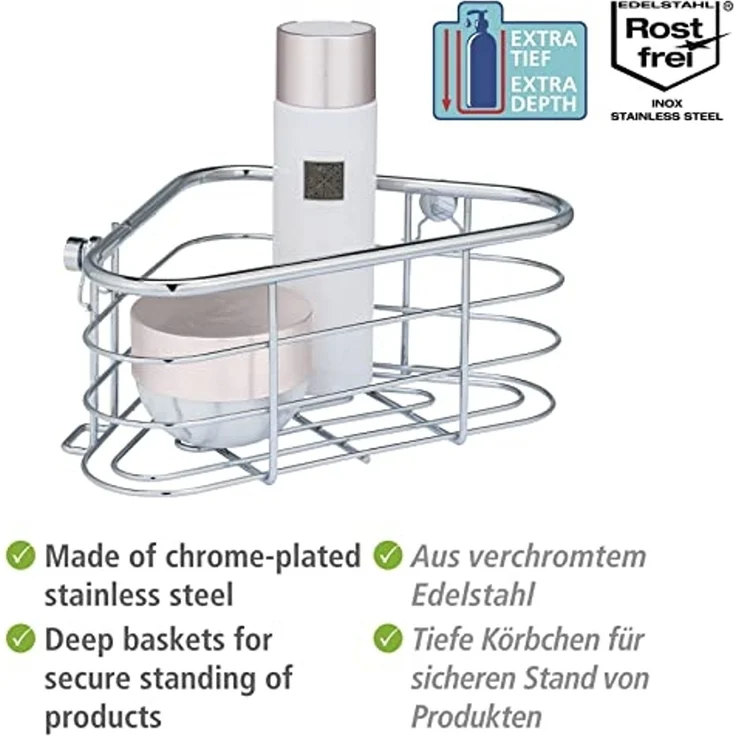 Wenko Eckablage Trestina Edelstahl – Bild 7