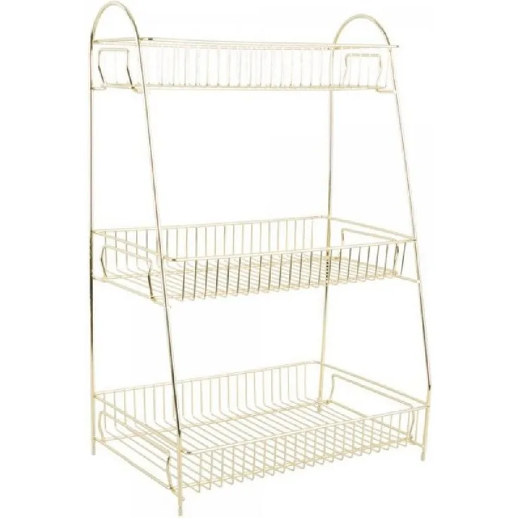 Present Time Regal Küchenregal Kitchen Rack Tidy Gold (Large)