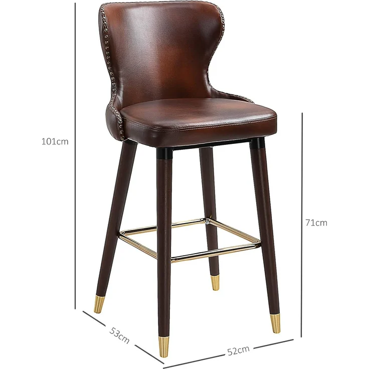 HOMCOM Barhocker Barhocker im 2er Set – Bild 3