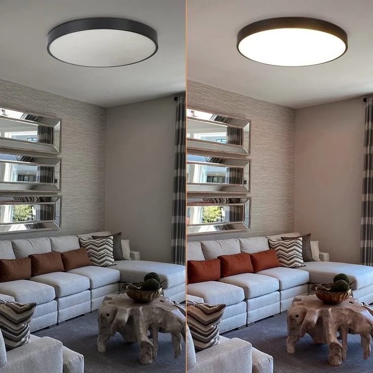 Nettlife LED Panel Deckenleuchte Flurlampe Schwarz Rund 17W Küchelampe, Augenschutz, LED fest integriert, Neutralweiß, Küche Wohnzimmer Schlafzimmer Flur Balkon Büro Eingang Keller – Bild 2