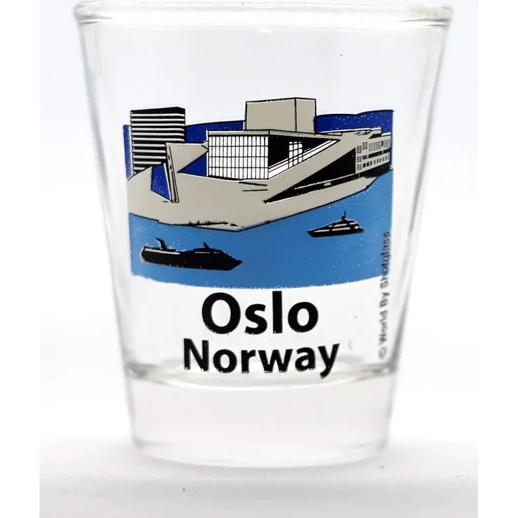Oslo Norway Opera House Shot Glass by World By Shotglass