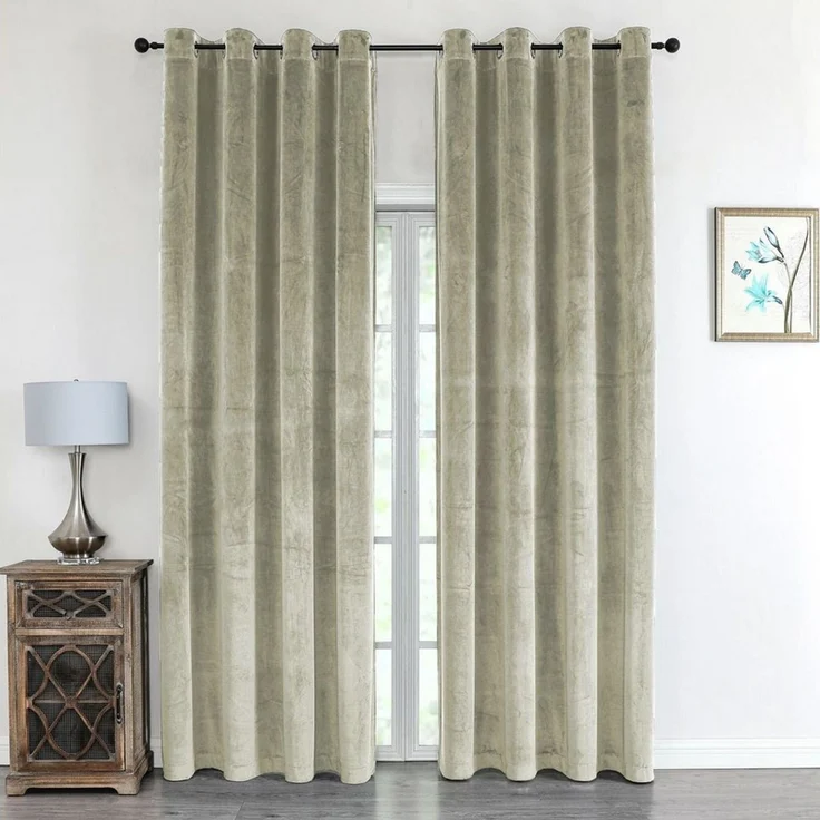 texpot Vorhang Samtvorhang 140x245 cm mit Öse wasserabweisend (1 St), Ösen, verdunkelnd – Bild 5