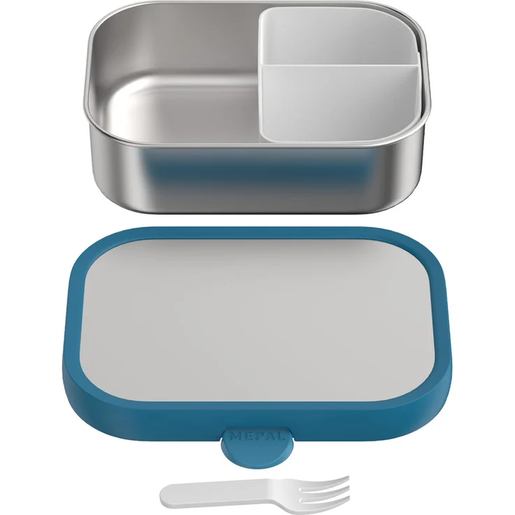 Mepal CAMPUS Edelstahl-Brotdose mit Gabel - Cool Blue – Bild 2