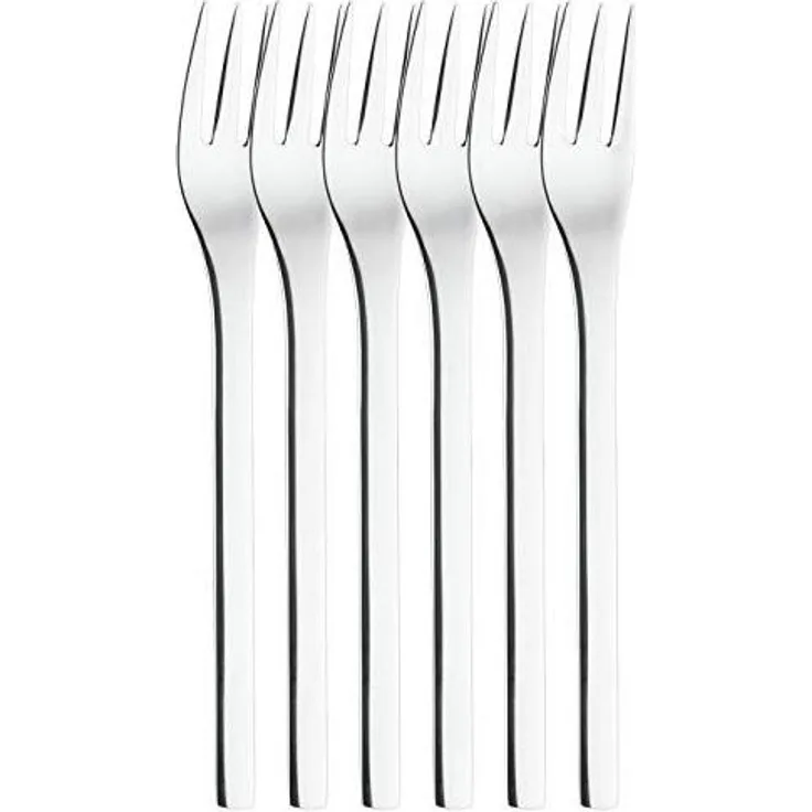 Puresigns ONE Extra Kuchengabeln 15,60cm Edelstahl Poliert Silber 6 Stück