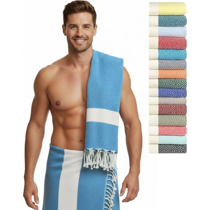 furora HOLIDAY Saunatuch Saunahandtuch Saunatuch Damen + Herren, Hamamtuch groß 100x200 XXL – Bild 1