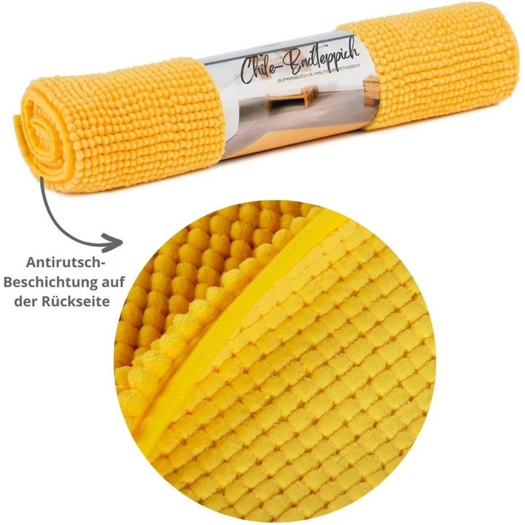 liebling Badematte Badteppich, Fußbodenheizung geeignet, in 3 Größen, Polyester, rechteckig, Antirutsch-Beschichtung, starke Saugfähigkeit, Öko-Tex zertifiziert – Bild 2