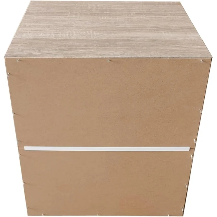 HTI-Living Nachtschrank Nachtkommode 3 Schubladen Nina Sonoma Weiß 2er-Set (Set, 2-St, 2 Nachtschränke) Nachtschrank Nachttisch – Bild 6