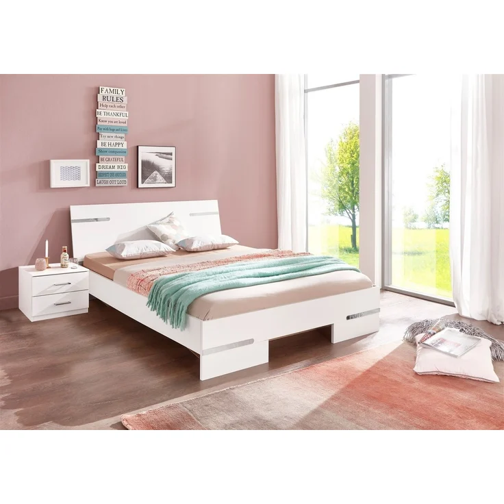 Bett-Set >Anna< in WEISS - 254x81x210cm (BxHxT) – Bild 1