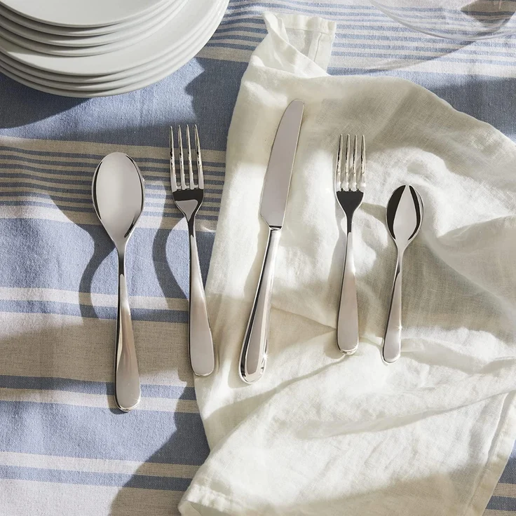 Alessi ''Nuovo Milano'' 6 Stück Tafelmesser-Zylinderblock glänzend – Bild 5