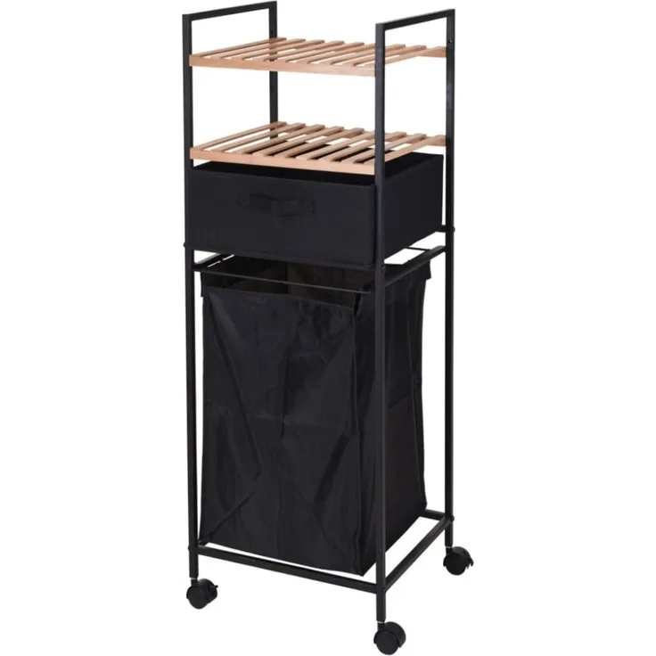 Bathroom Solutions Regal mit 2 Böden mit Wäschekorb 109 cm 442464