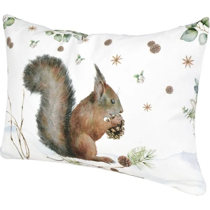 beties Kissenbezug Magie des Winters Moggl, (1 Stück), Winterliches Design mit Eichhörnchen