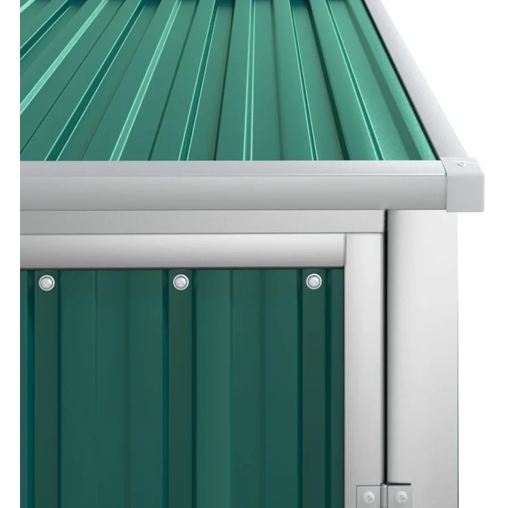 vidaXL Gerätehaus Grün 88x89x161 cm Verzinkter Stahl 316205 – Bild 6